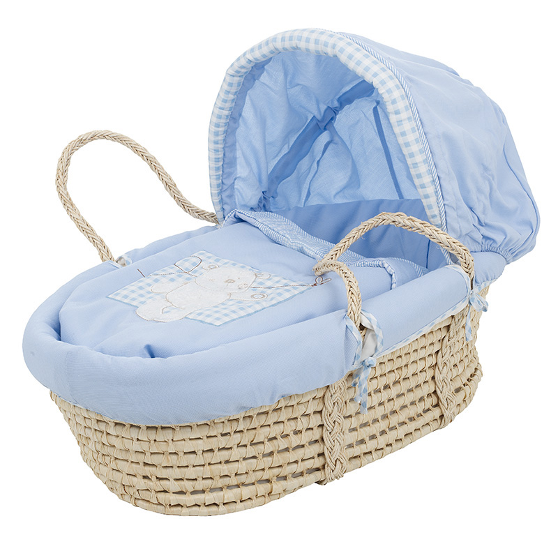 B IS FOR BEAR MOSES BASKET BLUE