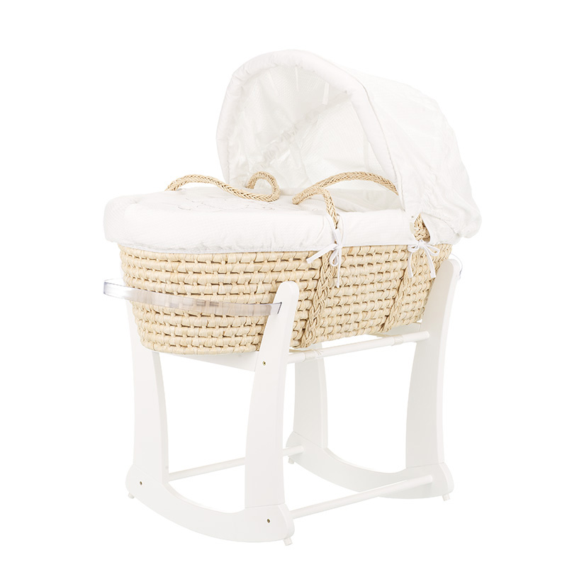 ROCKING MOSES BASKET STAND WHITE